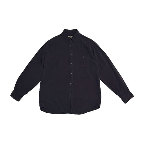 【USED】90's Bobby Chan SILK SHIRT SLATE BLACK