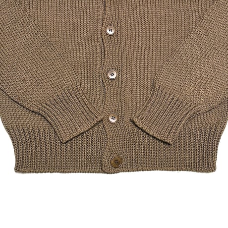 【USED】00's Bloomingdale’s Italian Cotton Stand Collar Knit Cardigan
