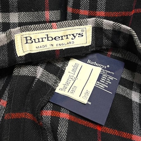 【USED】80'S-90'S BURBERRYS NAVY NOVA CHECK TROUSERS MADE IN ENGLAND