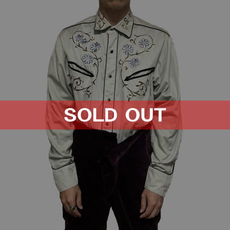 【USED】EMBROIDERY WESTERN SHIRT