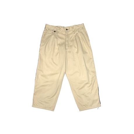【USED】80's QUATTRO French Cotton Side Line Ankle Pants