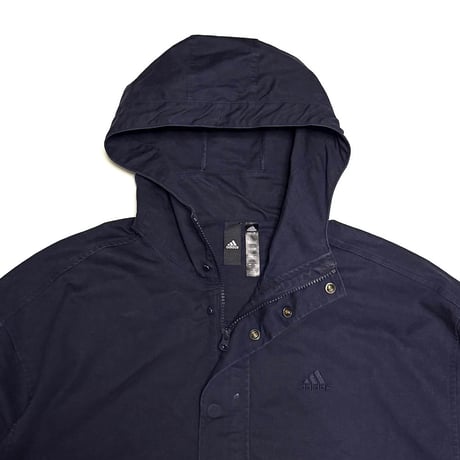 【USED】2010's adidas Tonal 3-Stripes Hooded Anorak Jacket