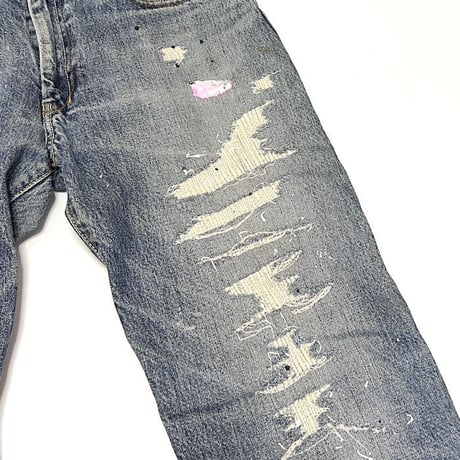 【USED】90'S OLD DIESEL CRUSH DENIM PANTS MADE IN ITALY