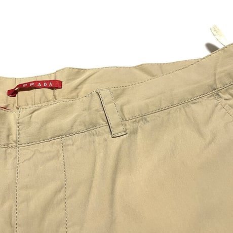 【USED】00'S PRADA COTTON NYLON TROUSERS