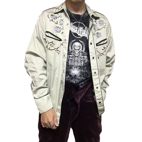【USED】EMBROIDERY WESTERN SHIRT