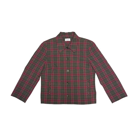 【USED】90's CLICHY Tartan Plaid Short Jacket Made in Canada