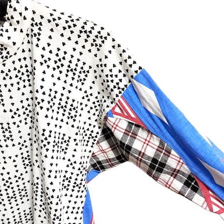 【USED】80'S WORLDS END "SAVEGE" PIRATE TOP GEOMETRIC PRINT
