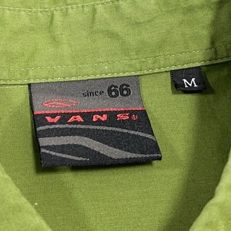 【USED】00'S VANS SWITCHING S/S SHIRT GREEN