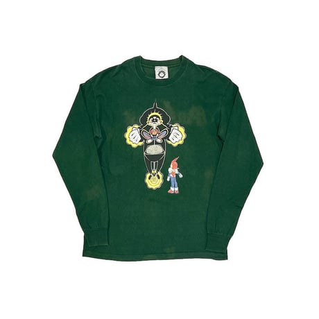 【USED】90'S ANARCHIC ADJUSTMENT "PULSE MAN" L/S T-SHIRT GREEN