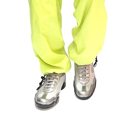 【DEAD STOCK】90'S W.&L.T. DRIVING SNEAKERS METALLIC SILVER