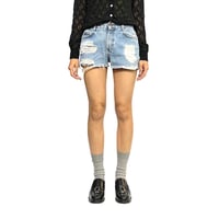 【USED】90'S-00'S LEE CUT-OFF CRUSH DENIM SHORTS