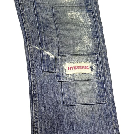 【USED】90's HYSTERIC GLAMOUR KINKY JEANS Heritage Distressed Repair Denim Pants