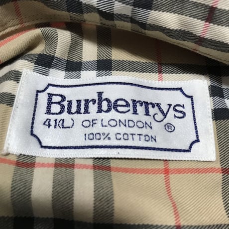 【USED】90'S BURBERRYS NOVA CHECK B.D SHIRT