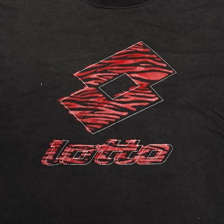 【USED】00's Lotto SHEVA Tiger Stripe Logo T-shirt
