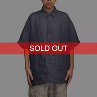 【USED】80's-90's GIORGIO ARMANI Le Collezioni Linen Half-Placket Pullover Shirt