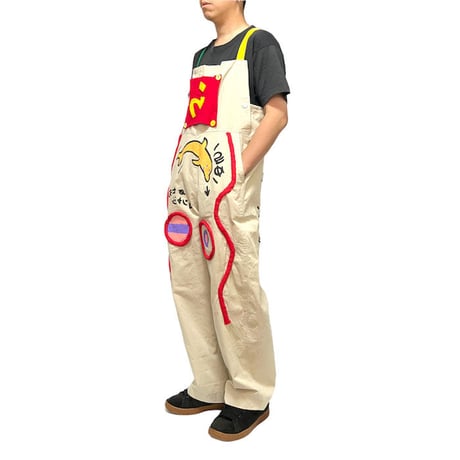 【USED】90'S HANDCRAFT & HANDPAINT OVERALLS (No.1)