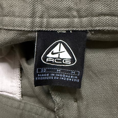 【USED】00's NIKE ACG Duck Canvas Work Pants Sage Green
