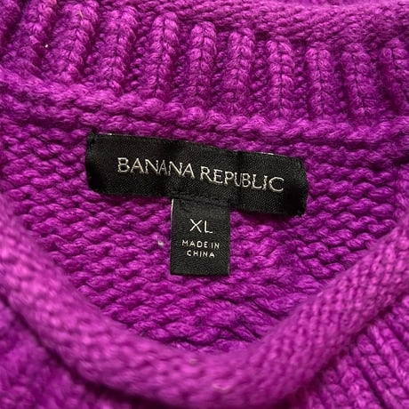 【USED】00'S BANANA REPUBLIC CABLE KNIT ROLLNECK SWEATER