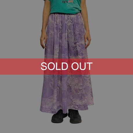 【USED】80'S PURPLE MARBLE LONG SKIRT