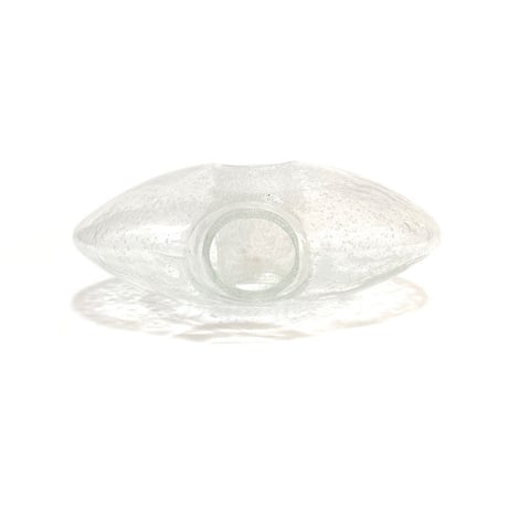 【USED】VINTAGE GLASS DOUNUT FLOWER VASE