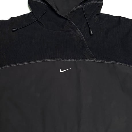 【USED】00's EURO NIKE "Uptempo" Corduroy Panel Technical Hooded Jacket