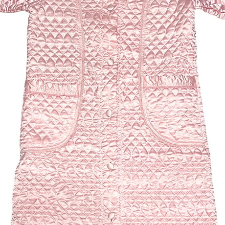 【USED】80's ORIENTAL DESIGN QUILTED LONG COAT BABY PINK