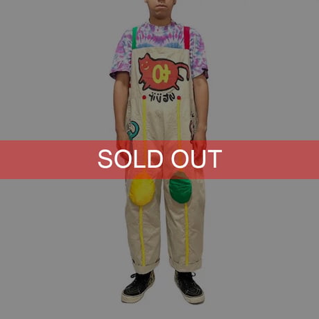 【USED】90'S HANDCRAFT & HANDPAINT OVERALLS (No.2)