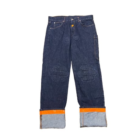 【USED】90'S W.&L.T. MECHANICAL DENIM TROUSERS