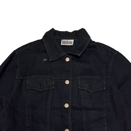 【USED】90's BILLBLASS JEANS BLACK DENIM JACKET