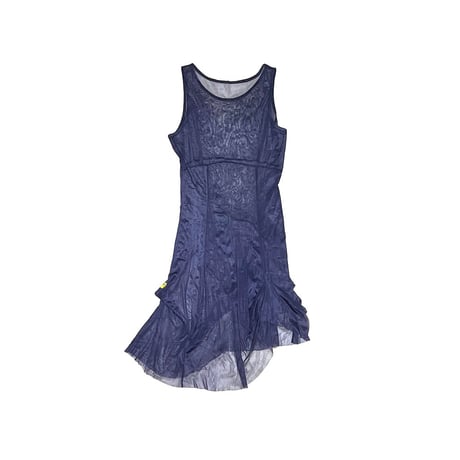 【USED】80's PLUCKED SHEER DRESS