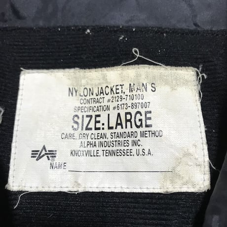 【USED】00'S ALPHA COACH JACKET BLACK