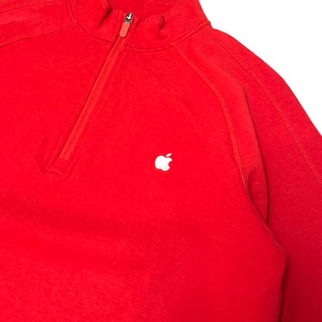 【USED】00's Apple HALF ZIP SWEATSHIRT RED
