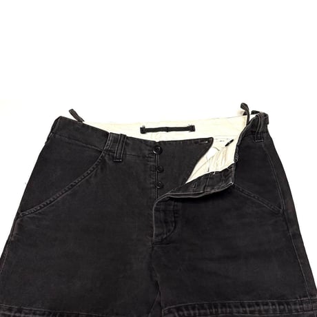 【USED】90's HELMUT LANG VINTAGE COTTON 4-PARTS PANTS BLACK