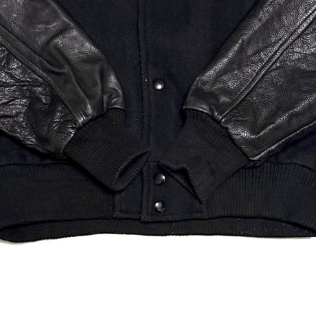【USED】90's Sun Microsystems "JAVA" Leather Sleeve Varsity Jacket