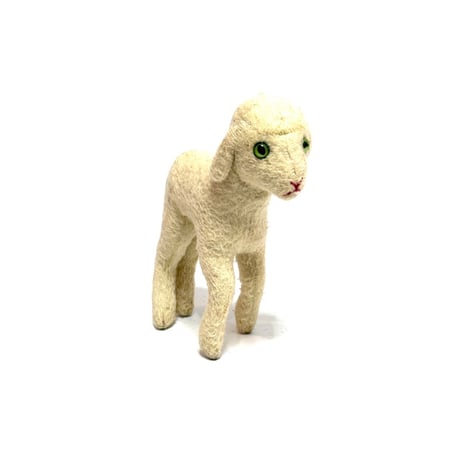 【USED】50's Steiff "Lamby" 22cm Wool Plush Sheep