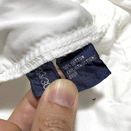 【USED】90'S-00'S POLO BY RALPH LAUREN CARGO PANTS WHITE 33/30