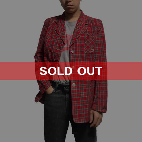 【USED】TARTAN 3B JACKET WITH PINS