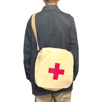 【USED】00's D&G Dolce & Gabbana Military Medic Messenger Bag ITTIERRE Made