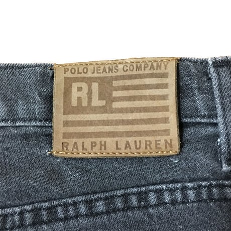 【USED】90'S POLO JEANS BLACK DENIM PANTS