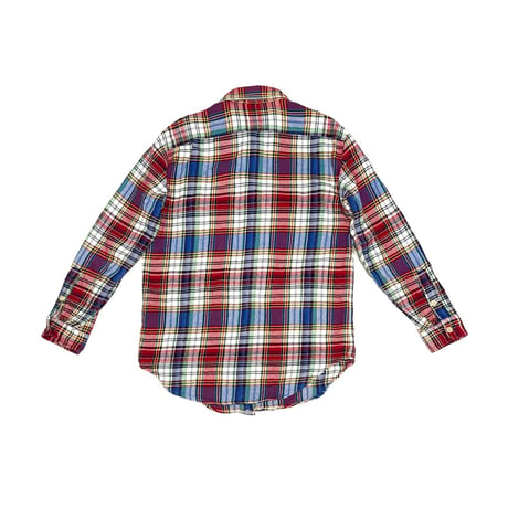 【USED】90's Polo by Ralph Lauren DOUBLE POCKET FLANNEL CHECK SHIRT