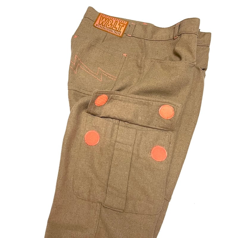 USED】90's W.&L.T. MIX WOOL SINGLE CARGO POCKET