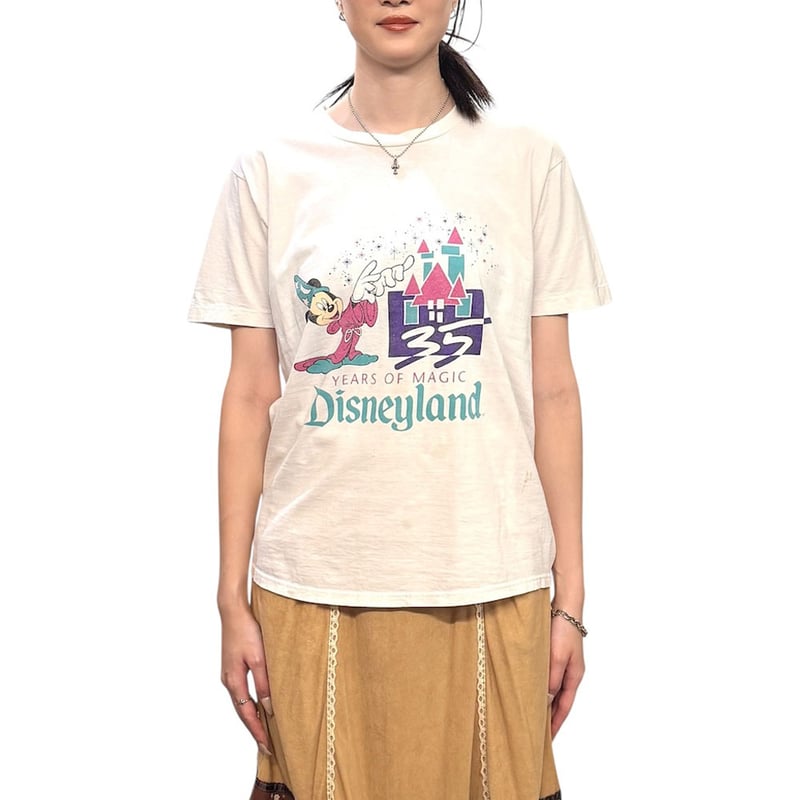 ヴィンテージ/1990年:カリフォルニア「ディズニーランド35周年」半袖Tシャツ USED】90's 35 YEARS OF MAGIC Disneyland T-SHIRT