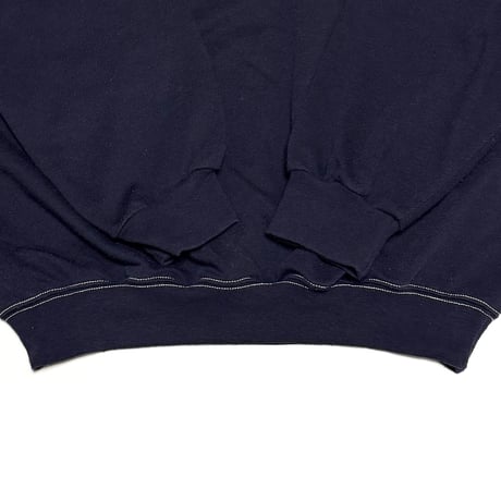 【USED】90's-00's asics Contrast Stitch Euro Team Sweatshirt Navy