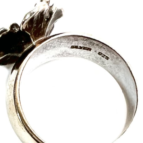 【USED】00'S ALBA ROSA HIBISCUS RING SILVER925 ①
