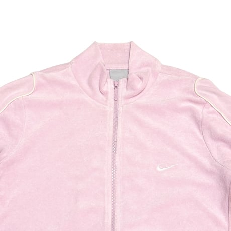 【USED】00's NIKE Pile Zip-Up Track Jacket Baby Pink