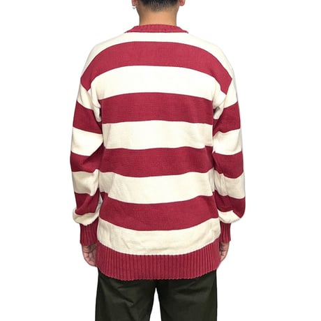 【USED】90's Polo by Ralph Lauren WALLY BORDER COTTON KNIT SWEATER