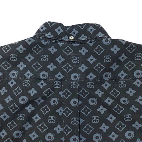 【USED】90’S STUSSY MONOGRAM S/S B.D SHIRT
