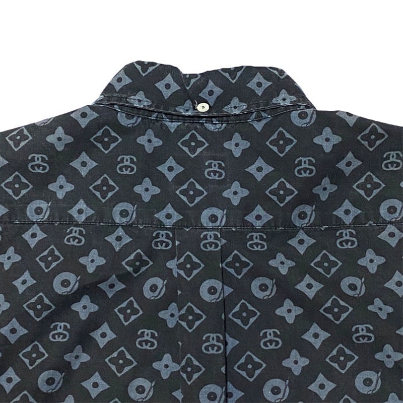 USED】90'S STUSSY MONOGRAM S/S B.D SHIRT | KONBINI