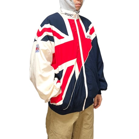 【USED】80'S-90'S SPEEDO UNION JACK PATCHWORK JACKET