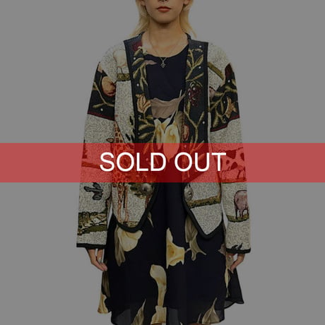 【USED】80'S-90'S KOKOPELLI ANIMAL JACQUARD JACKET